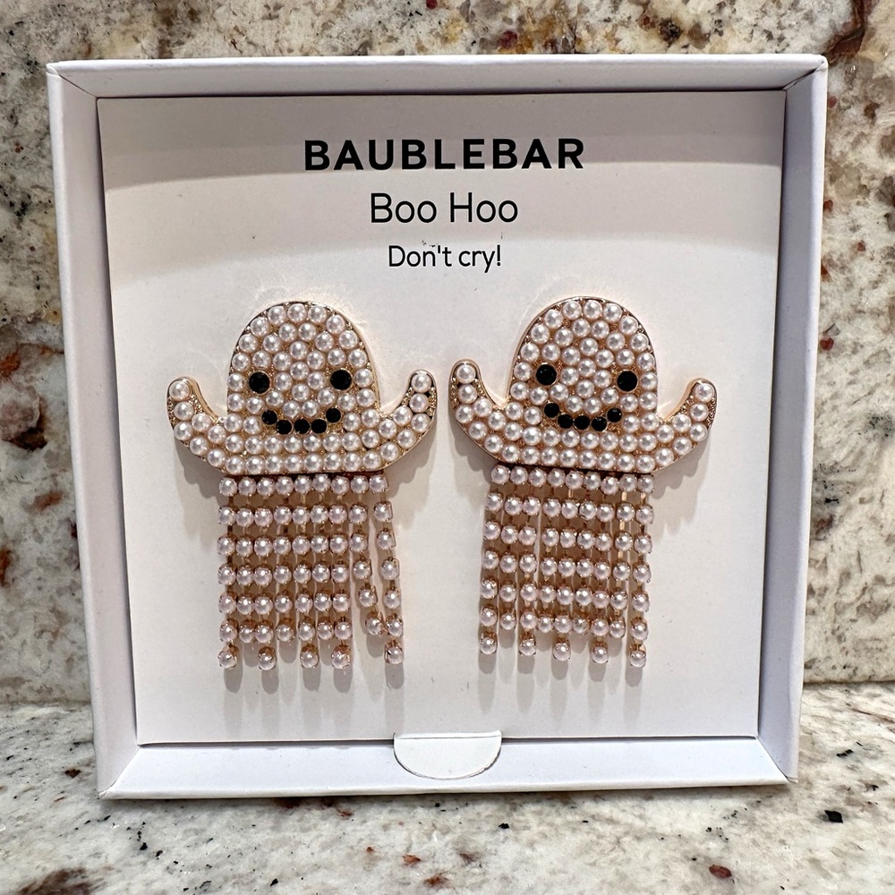 Baublebar Boo Hoo Ghost Pearl Earrings